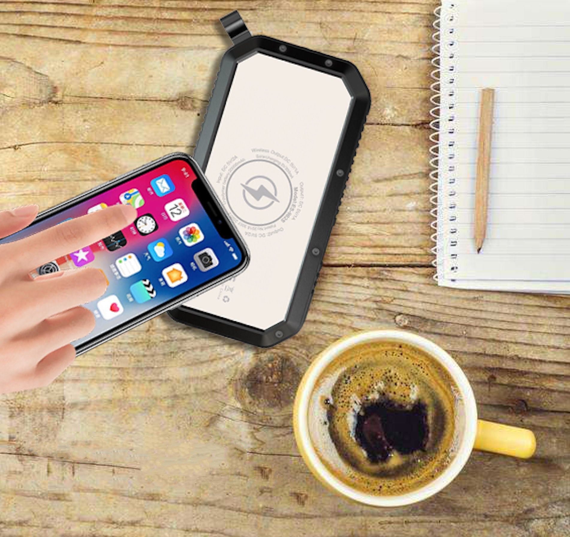 Wireless Solar Powerbank Phone Accessories Torch