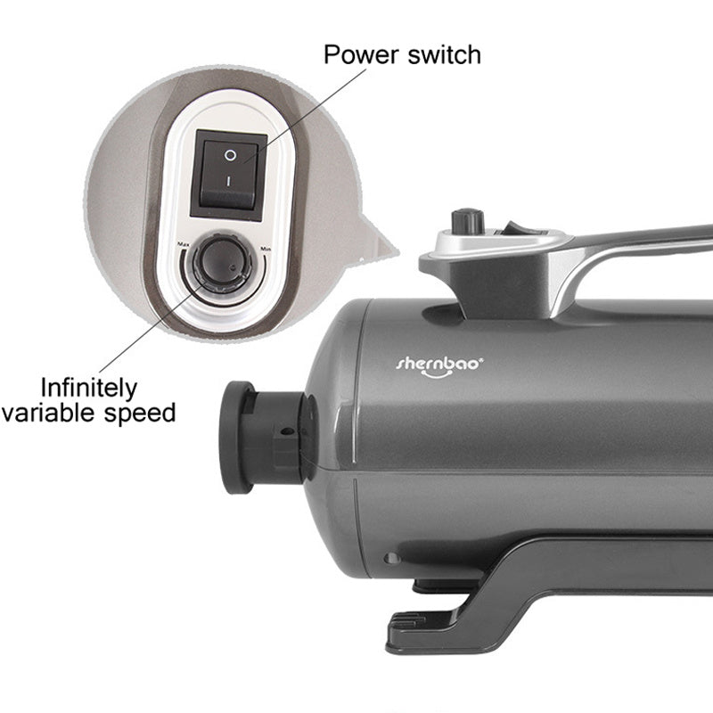 High Velocity Dog Dryer Blower – Double Motor Pet Grooming Dryer for Large Dogs, Powerful Low Noise Pet Hair Dryer