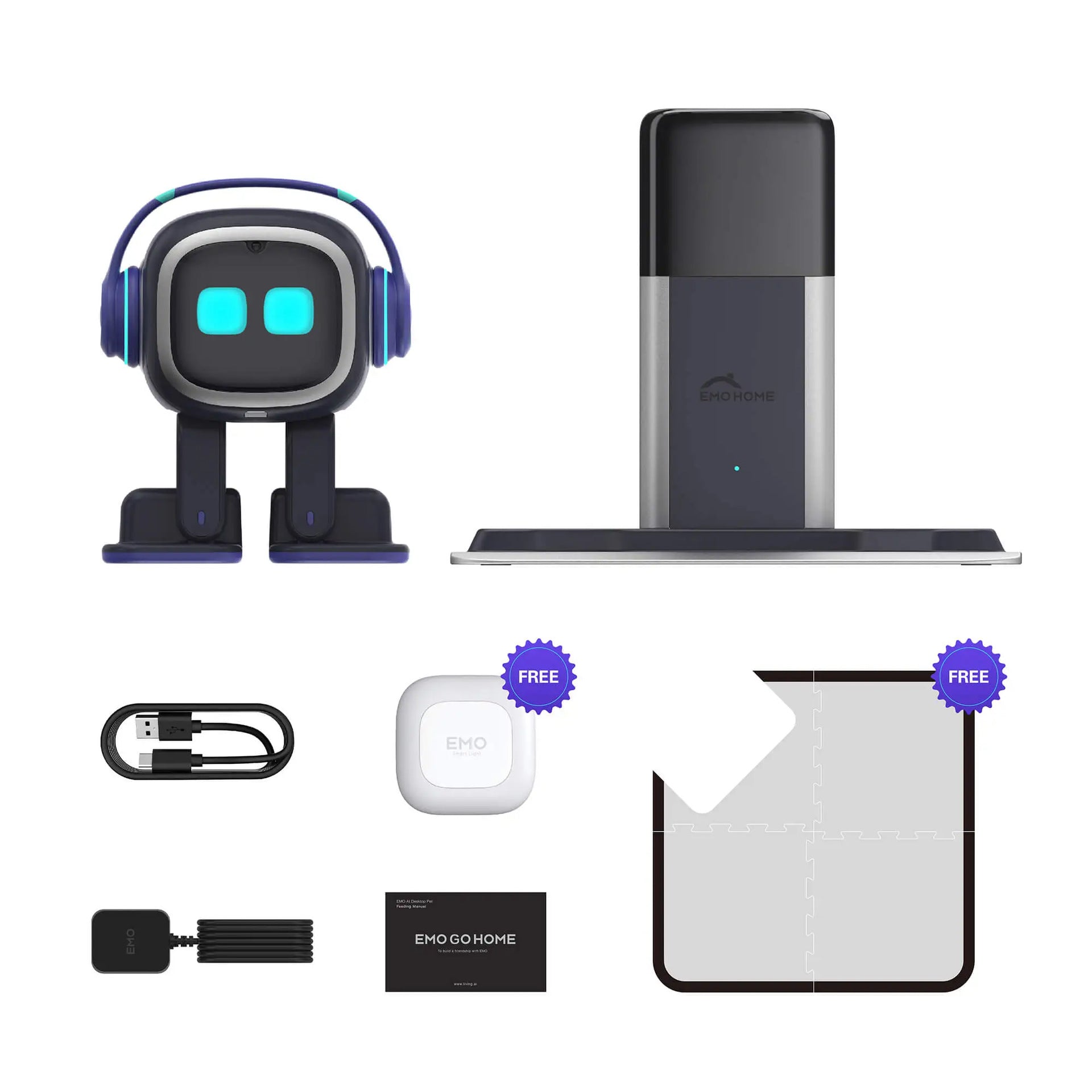 AI Robot Toy with Voice Recognition & Emotional Interaction, Smart Desktop Companion Pet for Kids, Bluetooth & App-Controlled Robot